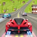 crazy car traffic racing android application logo